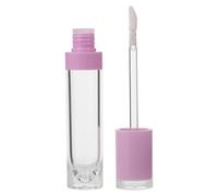 SILENRADAWN 4Pcs 8Ml Purple Empty Lip Gloss Tubes with Wand, Small Refillable Lipstick Containers for DIY Lip Gloss, Portable Cosmetic Bottles for Travel Makeup Organizer