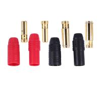 SILENRADAWN 4pcs As150 Anti Spark Connectors for Airplanes and Drones, Golden Pa and Copper Material, Temperature Resistance 20°c to 120°c, High Current 70a to 150a Battery Connectors