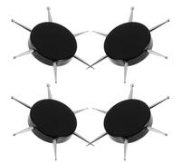 SILENRADAWN 4Pcs Black Circular Dotting Tools Nail Art Pen 6 Sizes Manicure Dotting Tool for Nail Accessories Technician Use