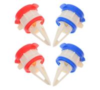 SILENRADAWN 4pcs Box Drinks Spout Pourer with Cover, Red Abs and Silicone Material, Disassemblable Design, Convenient to Pour, Suitable for Milk and Juice Cartons, Kitchen Supply Accessory