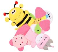 SILENRADAWN 4pcs Cartoon Bath Gloves, Comfortable Exfoliating Shower Mitts with Unique Shape Design, Lightweight Composite Cotton Body Scrubber for Neck and Skin in Bathroom Mixed Style