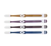 SILENRADAWN 4pcs Home Toothbrushes Flexible Tooth Brush Tooth Cleaning Soft Silicone TPU No Burr Replacement Heads Remove Plaque and Calculus Assorted Colour for Family Oral Care Random Color