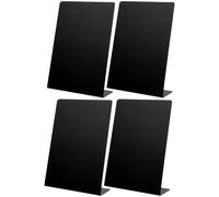 SILENRADAWN 4pcs Mini Double Sided Chalkboard Signs Decorative Price Boards Black PVC Easy to Write and Clean Display Signs for Restaurant and Message Leaving