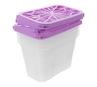 SILENRADAWN 4pcs Moisture Absorber Containers Empty Plastic Boxes for Wardrobe and Cabinet Large Capacity Water Absorbing Holder, Versatile Usage for Home and Indoor Use