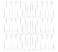 SILENRADAWN 50pcs Premium Hanging Chains with Hooks for Poster Poles, Thickened Metal Material, Silver Colour, Rust-Resistant Sturdy Chains Suitable for Picture Hanging and Garden Use