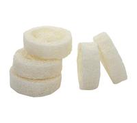 SILENRADAWN 5pcs Beige Loofah Soap Tray Set with Delicate Natural Shape Convenient Soap Mat to Prevent Dropping for Creative Decoration in Your Bathroom and Making
