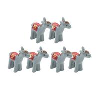 SILENRADAWN 6pcs Mini Donkey Statue Resin Figurines for Micro Landscape and Outdoor Garden Decoration, Adorable Cartoon Style Miniature Garden Accents for Lawns and Flower Beds