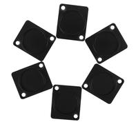 SILENRADAWN 6pcs Rack Mount Blank Panel Plates for Xlr Connectors, Zinc Metal Audio Chassis Covers with Dust Protector and Easy Installation for Microphone and Speaker Wire Connectors in Audio