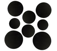 SILENRADAWN 8pcs Black Foam Drum Practice Pads Set, Easy to Use and Percussion Instrument Accessories for Drum Silencing and Noise Dampening