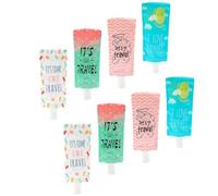 SILENRADAWN 8pcs Leakproof Travel Containers Portable Refillable Plastic Lotion Dispensers with Assorted Colours for Travel Toiletries and Emulsion Storage