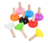 SILENRADAWN 9pcs Magic Trick Props Mini Plunger Set with Silicone and Wood Materials, Portable and Versatile Usage for Casual Gatherings and Home Performances, Creative Design