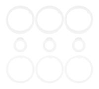 SILENRADAWN 9PCS Silicone Gasket Replacement Set for 40oz Stainless Steel Water Bottle Lid, Leak-Proof O Ring Seal Compatible with Thermoflask, Insulated Bottle Seal Rings for Wide Mouth Flask