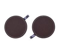 SILENRADAWN Absorbent Artificial Leather Cup Coasters with Heat Insulation and Stylish Design, for Car and Daily Life Use, Simple Brown Cup Mat for Drinks Protection