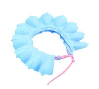 SILENRADAWN Baby Shower Cap in Adjustable Ear Protector Waterproof for TPE Material Hair Washing Shield Preventing Water and Shampoo Entering Eyes and Ears Blue Boys and Girls