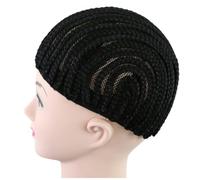 SILENRADAWN Black Crochet Wig Cap Easy to Use and Wash for Making Braiding Wigs, Size S Polyester Dome Net Cap Suitable for Cornrow and Sew-in Hairstyles