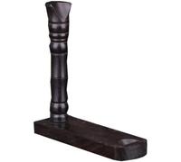 SILENRADAWN Black Synthetic Material Flute Stand Wooden Storage Rack with Delicate Adornment for Individual Use and Handicraft Display, Beautiful Flute Display Rack Holder