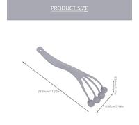 SILENRADAWN Body Bath Brush with Silicone Head, Gray Exfoliating Shower Scrubber for Back and Body Massage, Skin Cleaning Tool Suitable for Daily Bath and Spa Use