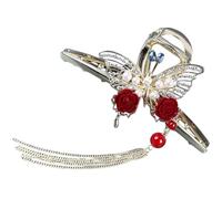 SILENRADAWN Butterfly Hair Claw Clip with Interlocking Teeth and Strong Claws, Alloy Material, Chic Girly Style, for Wedding and Dating Hair Styling Accessories