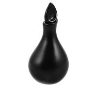 SILENRADAWN Ceramic Essential Oil Bottle 40ml Leakproof Vintage Perfume Container in Matte Black with Leaf Shape Design for Home and Beauty Salon Aromatherapy