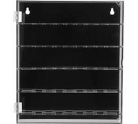 SILENRADAWN Challenge Coin Display Case Acrylic Coin Holder 45pcs Black Display Desktop Storage for Professional Exhibitions