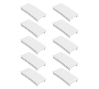 SILENRADAWN Circuit Breaker and Plastic 10pcs Space Filler Plates ABS Flame Retardant Snap-in Design, White Blanking Strips for Dust Barrier Oil Seal Electrical Panels for Electrician Wiring