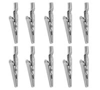 SILENRADAWN Clips 10pcs Stainless Steel Corrosion Resistant with Insulated Handles Alligator Clips for Electrical Testing and Temporary Wire Connections