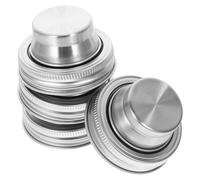 SILENRADAWN Cocktail Shaker Lids Drinks Shaking Lids 6pcs Multi-function Stainless Steel Sturdy and Easy to Store, for Mixing a Cocktail the Bar or Kitchen Use