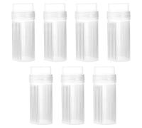 SILENRADAWN Coplin Staining Jars with Lids Leakproof Batch Sample Processing Tank 7pcs Holds 5 Slides Each for Microscope Slides for Laboratory and Pathology Work