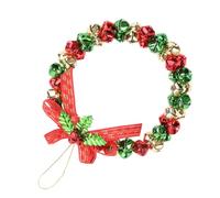SILENRADAWN Creative Christmas Wreath Hanging Decoration with Bells Design, Iron Material, Assorted Colour, for Stairs and Walls, Beautifully Designed Holiday Ornament