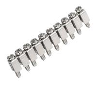 SILENRADAWN Din Rail Terminal Jumper Block for Ground Circuit Terminal Blocks, Fixed Connection Shorting Bar Insert for .5b Wiring, Electrical Jumper Strip for Industrial and Electrical