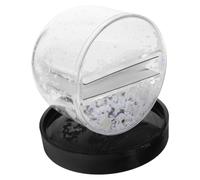SILENRADAWN DIY Blank Mini Snow Globe with Photo Insert for Birthday, Black Base Snowglobe Picture Frame for Sublimation Craft and Display