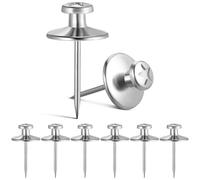 SILENRADAWN Double Headed Picture Hanging Nails , Zinc Alloy Material with 50 Pcs Sturdy Design and Easy to Use for Wooden Wall and Drywall Hanging Photo Frames and Tapestries