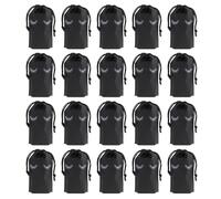 SILENRADAWN Drawstring Cosmetic Bags with Eyelash Pattern and 100pcs Random Color Portable Eva Makeup Storage Bags Compact Design Wear-Resistant Black Pouches for Travel