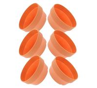 SILENRADAWN Flower Pots Imitation Clay Material round 6pcs Sturdy Japanese Style Housewarming for and Flowers Suitable for Indoor and Outdoor Garden