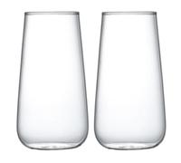 SILENRADAWN Glass Mugs Sturdy Glass Cups 2pcs with Large 500ml Capacity and Smooth Edge for Drinking Beverages and Water at Home, for Family and Friends