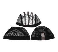 SILENRADAWN Hair Care Net Cap Wig Caps for Women and Men Black Nylon 3pcs Comfortable and Breathable Practical and Sturdy Multi-functional Wig Accessories for Daily Use