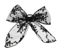 SILENRADAWN Hair Tie Elegant Embroidery Design, Multi Functional Hair Accessory with Bow Soft Lace Material for Women for Weddings and Beach Days