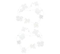 SILENRADAWN Hairbands Wedding Party Accessories Wedding for Stays on Head Firmly 2pcs Ivory Floral Pattern Skin-friendly Cloth and Pearl Material, Beautiful Romantic Style Bride