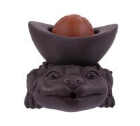 SILENRADAWN Handmade Violet Sand Pottery Tea Pet Water Sprinkling Statue for Chinese Tea Tray Decoration Purple Zisha Craft for Fortune and Aroma Absorption Unique Yixing Accessory for Home