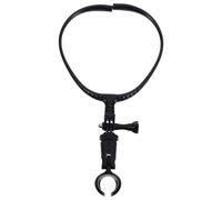 SILENRADAWN Hands-free Neck Microphone Holder Adjustable Detachable Mic Rack for Musicians Live Streaming Stage Performers Outdoor Broadcast