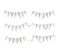 SILENRADAWN Heart-shaped Fake Eyelashes for Halloween and Cosplay, Lightweight Nylon Material Natural Look, Unique Design for Comic Conventions and Party Makeup, 1 Box of Colourful Cosmetic