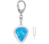 SILENRADAWN Heart Shaped Guitar Pick Holder Keyring Plastic Case for Easy Identification and Loss Prevention, Portable Guitar Pick Storage Box for Music Enthusiasts and Performances