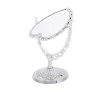SILENRADAWN Heart Shaped Vintage Vanity Mirror for with Silver Frame Large 20.8-Inch Table Makeup Mirror for Bedroom Bathroom Dresser Cute for and Little