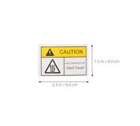 SILENRADAWN High Temperature Warning Labels for 5 Sheets Adhesive Pvc Stickers and Highly Visible Caution Hot Safety Signs Do Not Mechanical Equipment Ovens