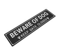 SILENRADAWN Iron Backyard Beware of Dog Warning Board Practical Yard Sign Lightweight Not Easy to Deform Sturdy Outdoor Décor for Places Where There Is A Dog