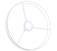 SILENRADAWN Lampshade Holder Frame Metal Drum Ring 35Cm Diameter Double Circle for DIY Table Floor Pendant Lighting