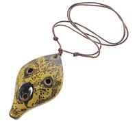 SILENRADAWN Lightweight 6-hole Leaf Shaped Ocarina for Beginner Practice Wind Instrument Made of White Porcelain Producing Extraordinary Tones Musical Instrument for Early Learning