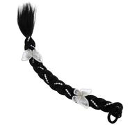 SILENRADAWN Long Braided Ponytail Extension Natural Black with Hair Tie, Fake Ponytail Braid for Women, DIY Hair Styling Accessory Suitable for Everyday and Party Use