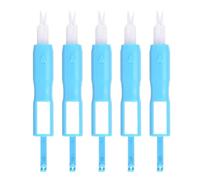 SILENRADAWN Machine Function with Tool Threader Needle Threading 5pcs Sewing Assistance Dual and Plastic and Metal Material, Blue Colour for Household Needlework