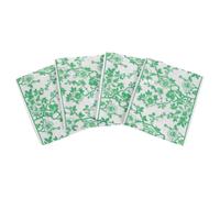 SILENRADAWN Mahjong Card Holder Sleeve Scratch-resistant 4pcs Foldable with Snap Closure Cloth Material and Rounded Edges Portable Card Protector at Home or Tea House